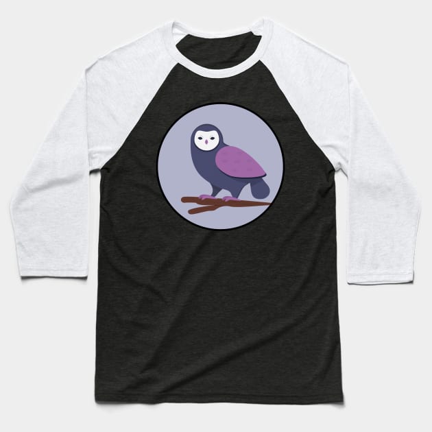 Night Owl T-Shirt Baseball T-Shirt by happinessinatee